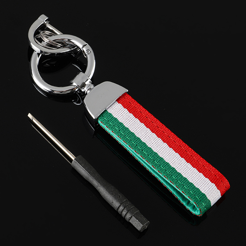 Leather National Flag ITALY GERMANY BMW Car Keychain Keyring Keyfob for Netby