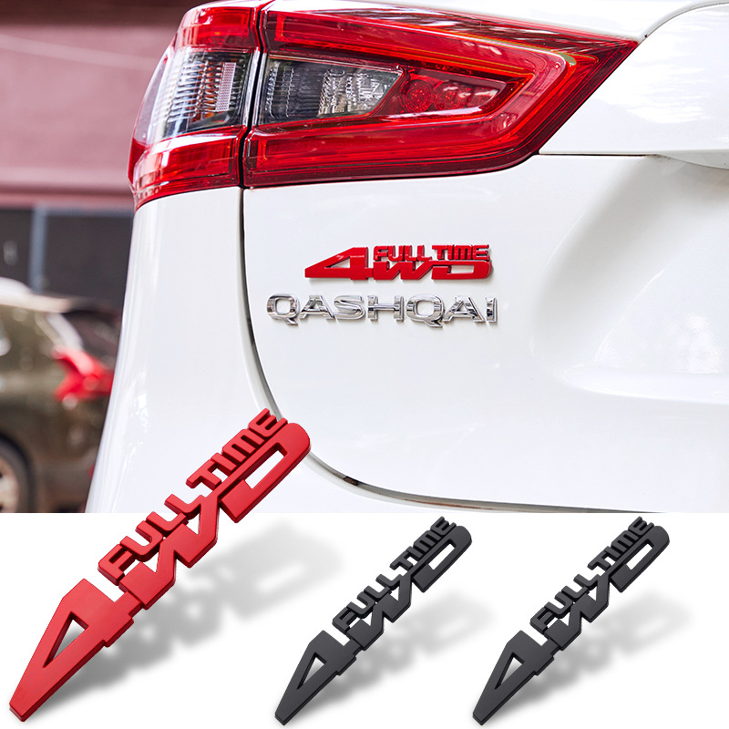 Metal 4X4 AWD SPORT 4WD FULL TIME Car Sticker for Off Road Car Netby
