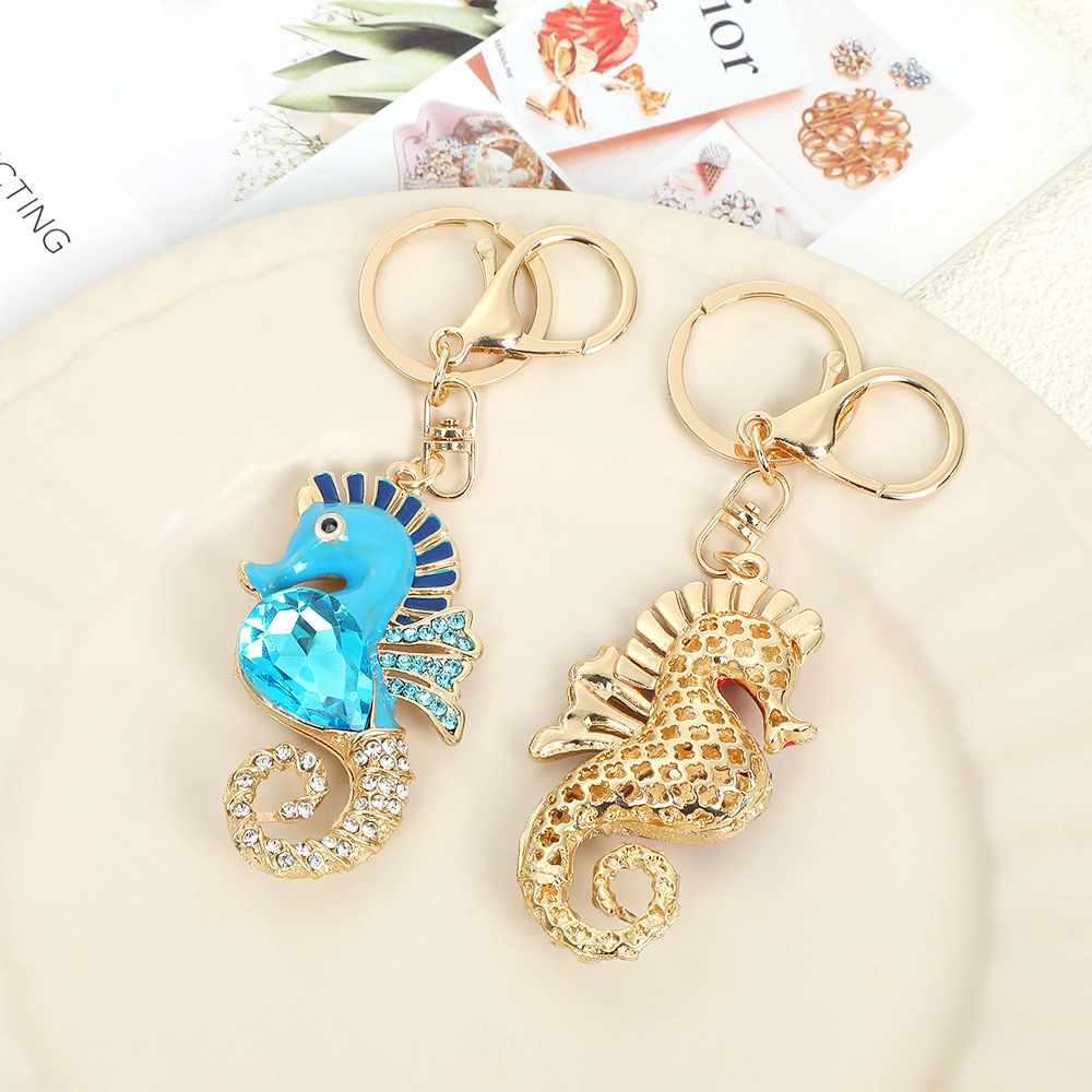 Seahorse Rhinestone Keychain Keyring Netby