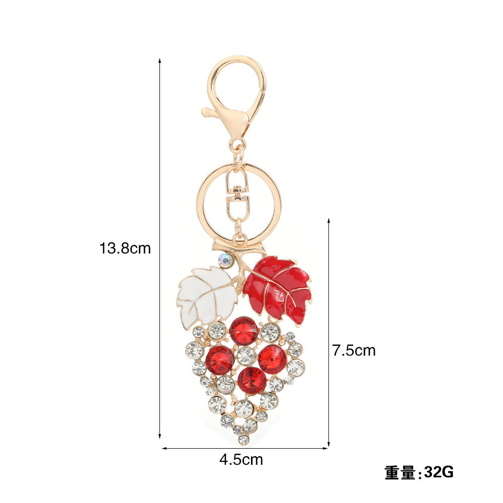 Rhinestone Grape Keychain Keyring Netby