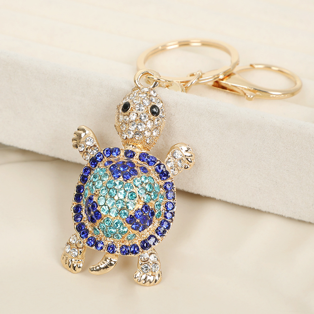 Colorful Turtle Rhinestone Keychain Keyring Netby