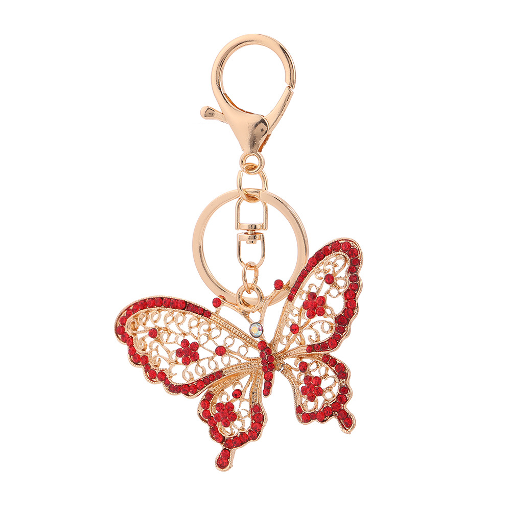 Rhinestone Butterfly Keychain Keyring Netby