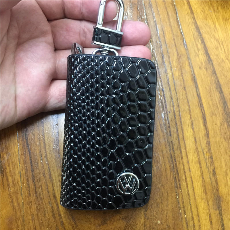 Black Color Leather Car Remote Key Wallet for KIA AUDI BENZ BMW BUICK PORSCHE VW VOLVO JAGUAR CHEVROLET FORD Netby