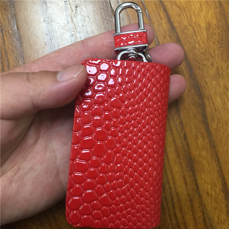 Red Color Leather Car Remote Key Wallet for KIA AUDI BENZ BMW BUICK PORSCHE VW VOLVO JAGUAR CHEVROLET FORD Netby