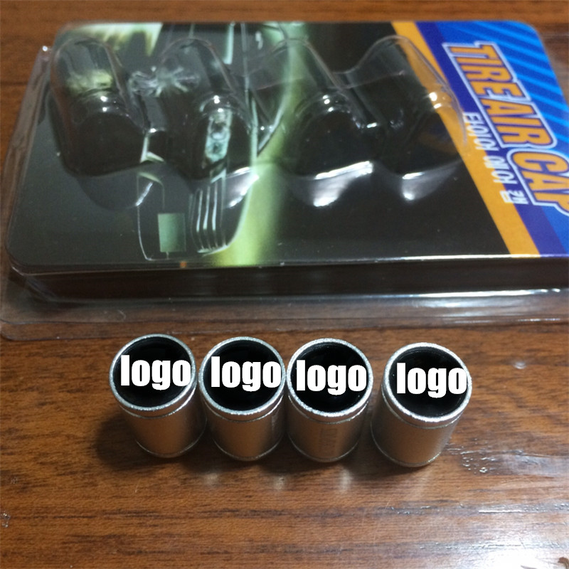 Motorsports Metal Car Wheel Tire Valve Cap Anti Dust With Emblem Logo Silver Color Netby
