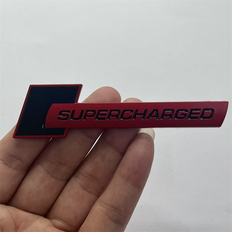 Metal SUPERCHARGED Car Sticker Netby