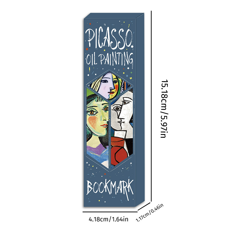 24pcs/pack Picasso Oil Painting Paper Bookmarks reward Netby
