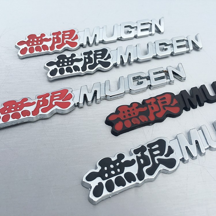 Mugen Car Emblem Badge for Honda Fit CR-V Accord Odyssey Jade with metal logo MUGEN Netby