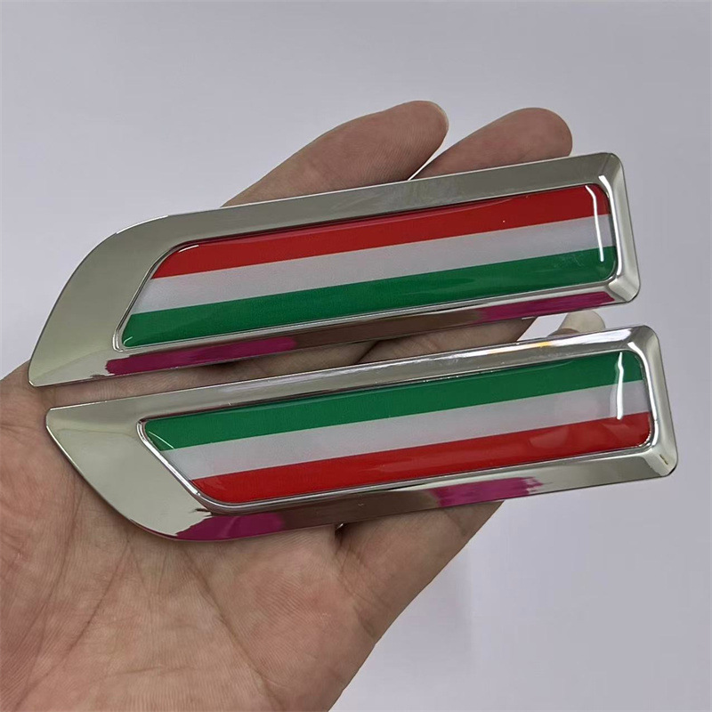 Knife Blade Shape National Flag Car Fender Side Sticker Netby