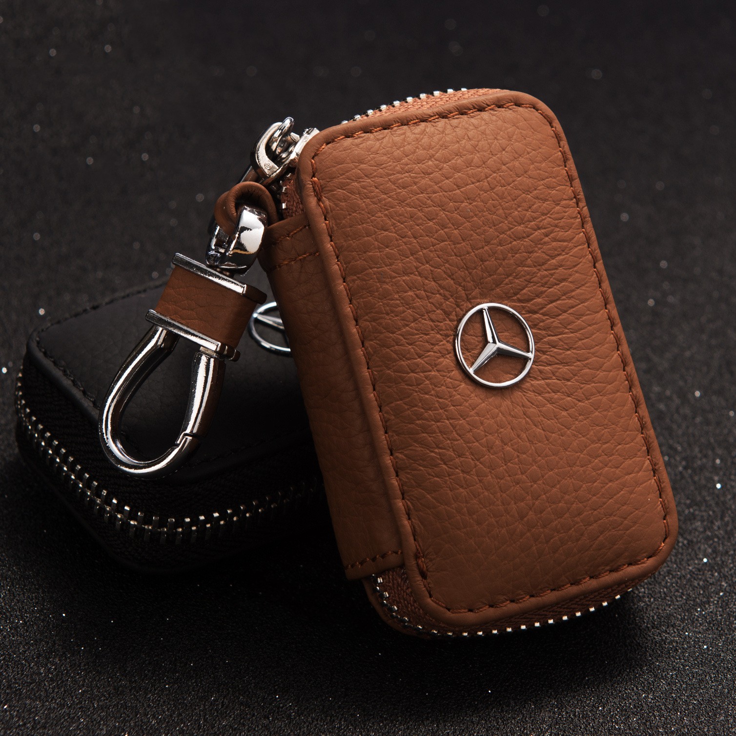 Brown Color Leather Car Remote Key Wallet for KIA AUDI BENZ BMW BUICK PORSCHE VW VOLVO JAGUAR CHEVROLET FORD Netby