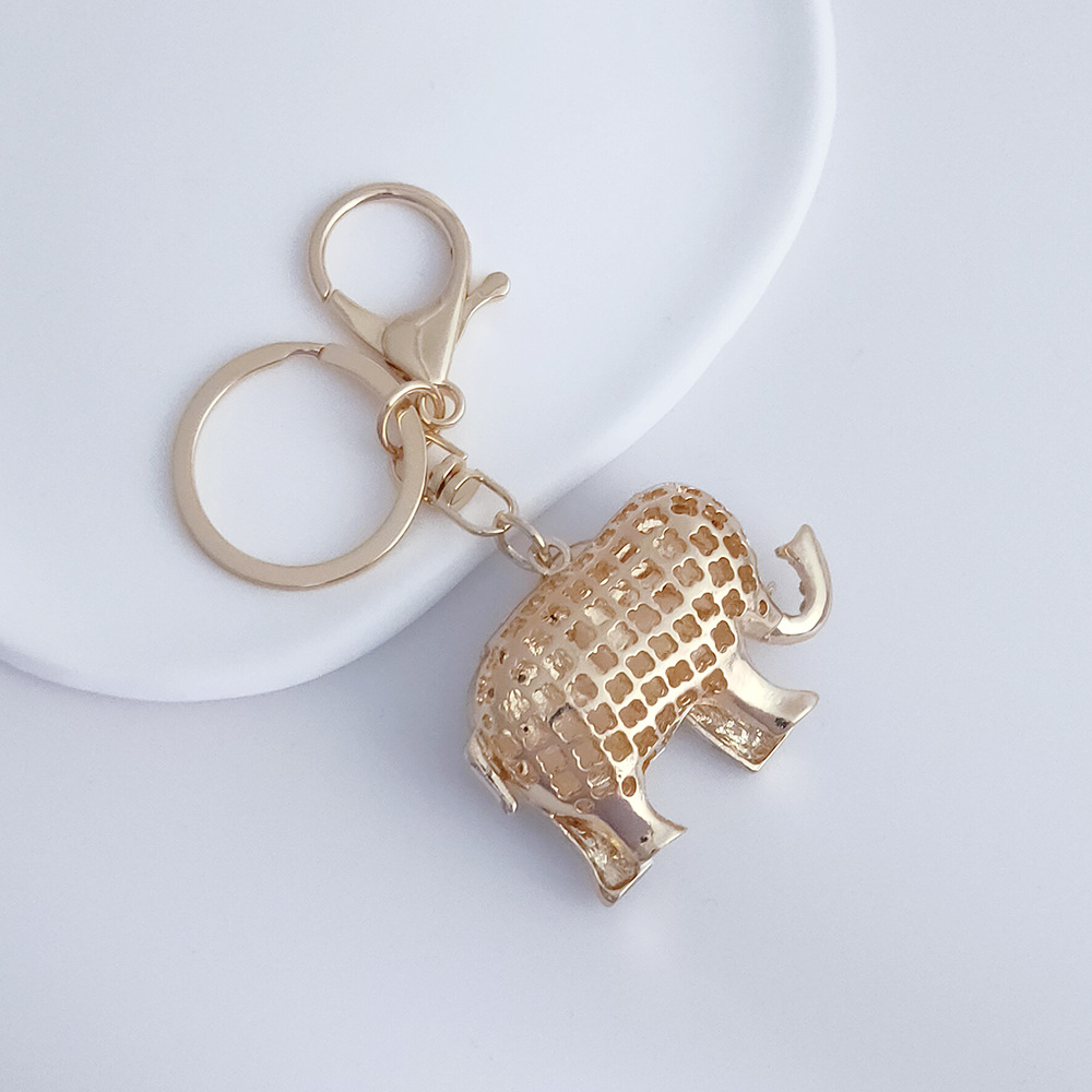 Rhinestone Elephant Keychain Keyring Netby