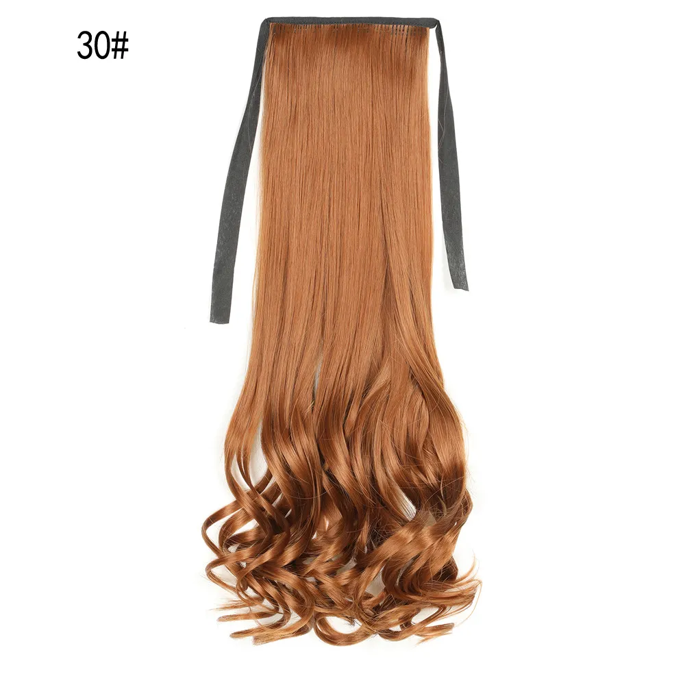 58cm Pear Blossom Tie Style Ponytail High Temperature Synthetic Fiber Wavy Netby