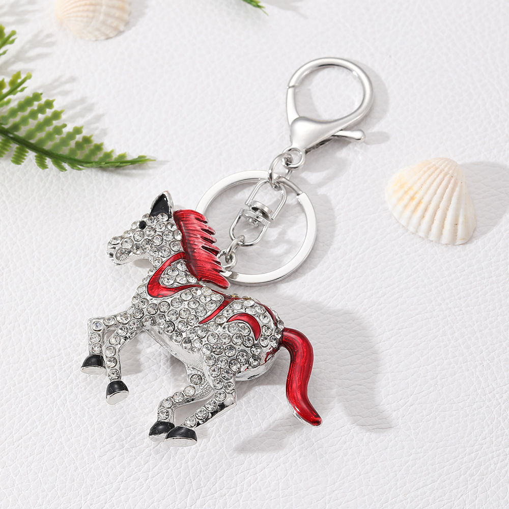 Rhinestone Horse Keychain Keyring Netby
