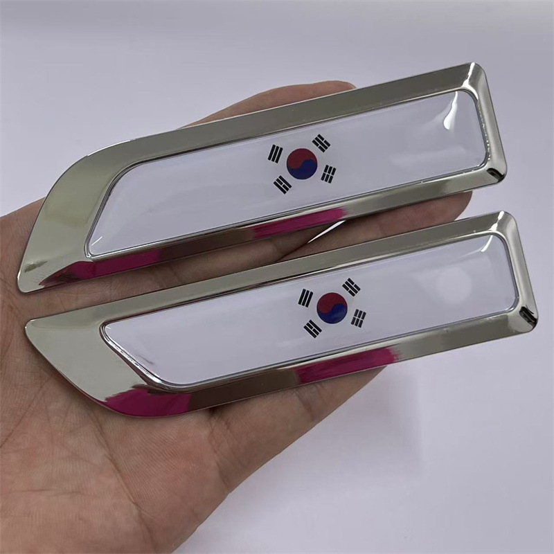 Knife Blade Shape National Flag Car Fender Side Sticker Netby