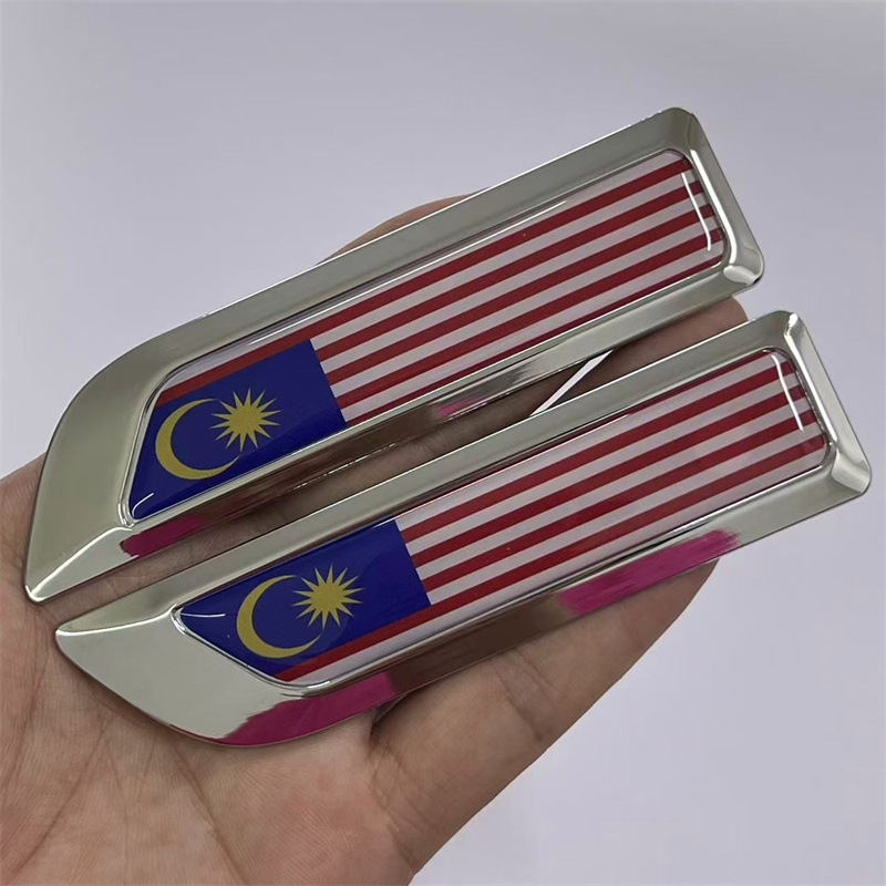 Knife Blade Shape National Flag Car Fender Side Sticker Netby