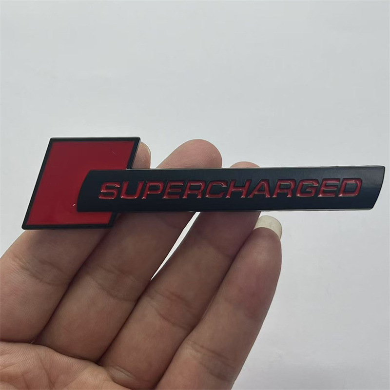 Metal SUPERCHARGED Car Sticker Netby