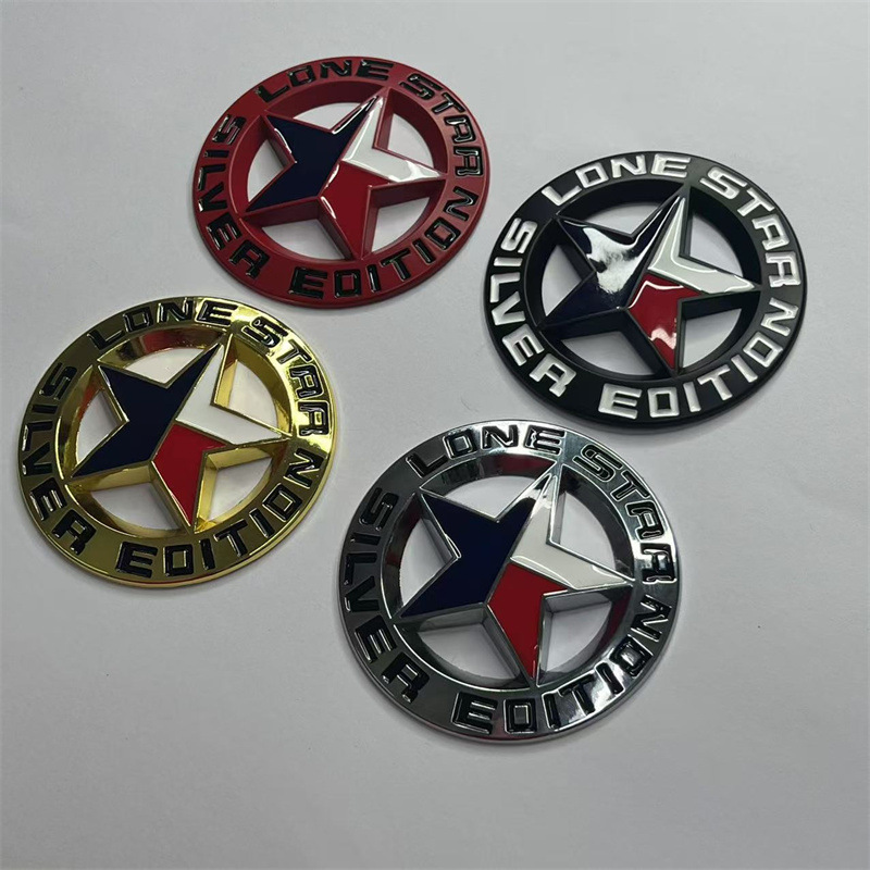Metal LONE STAR SLIVER EDITION Car Sticker for Dodge Jeep Wrangler Netby