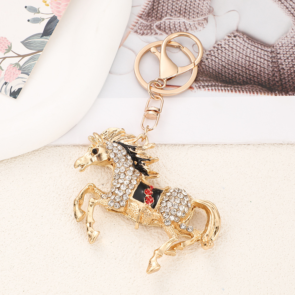 Rhinestone Horse Keychain Keyring Netby