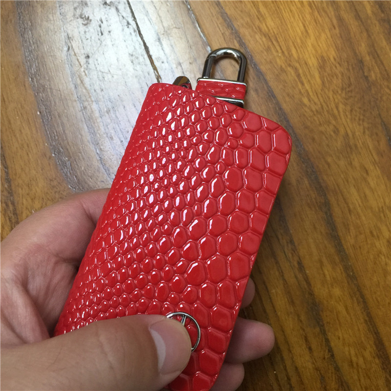 Red Color Leather Car Remote Key Wallet for KIA AUDI BENZ BMW BUICK PORSCHE VW VOLVO JAGUAR CHEVROLET FORD Netby