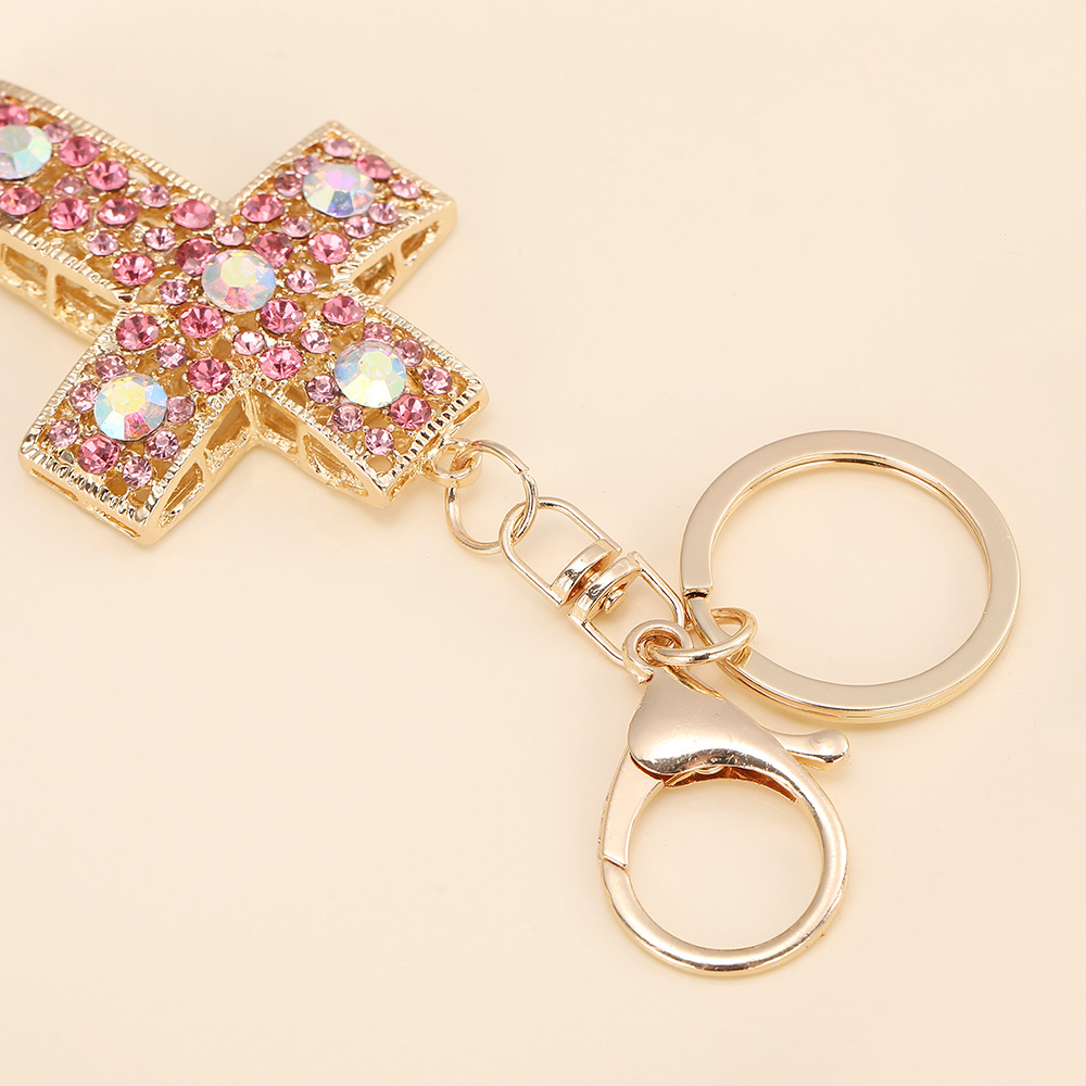 Rhinestone Cross Keychain Keyring Netby