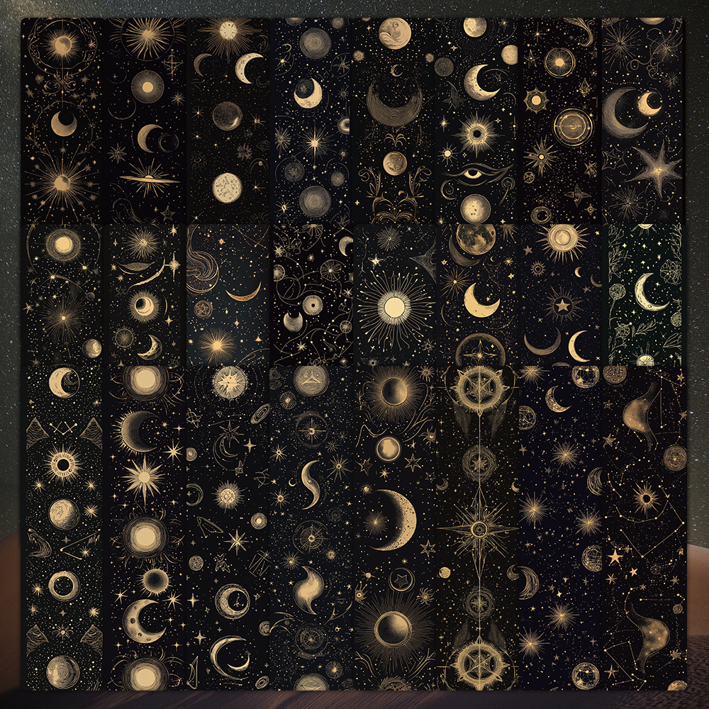 24pcs/pack Magic Moon Paper Bookmark Netby