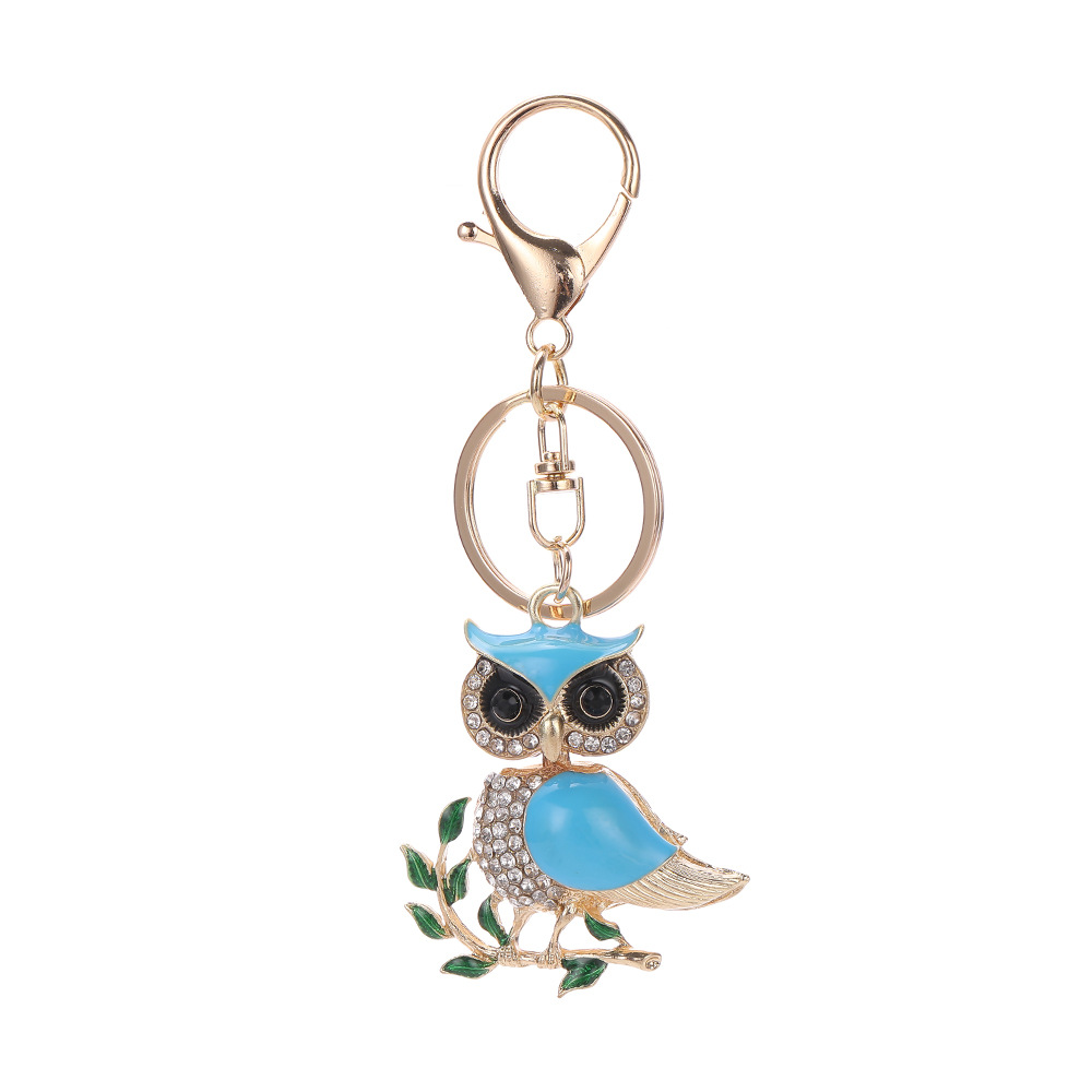 Rhinestone OWL Keychain Keyring Netby
