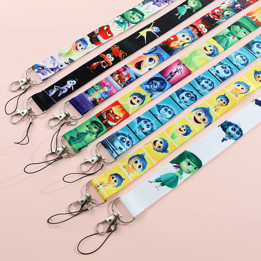 PVC Animation Inside Out Car Keychain Keyring Lanyard Netby