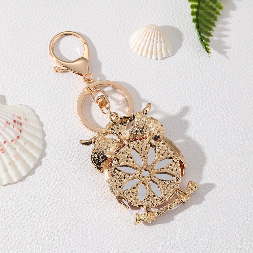 Big Diamond Owl Rhinestone Keychain Keyring Netby