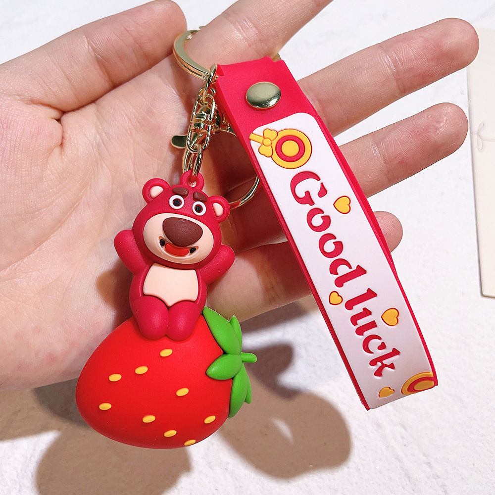 Animation Strawberry Bear Keychain Keyring Netby