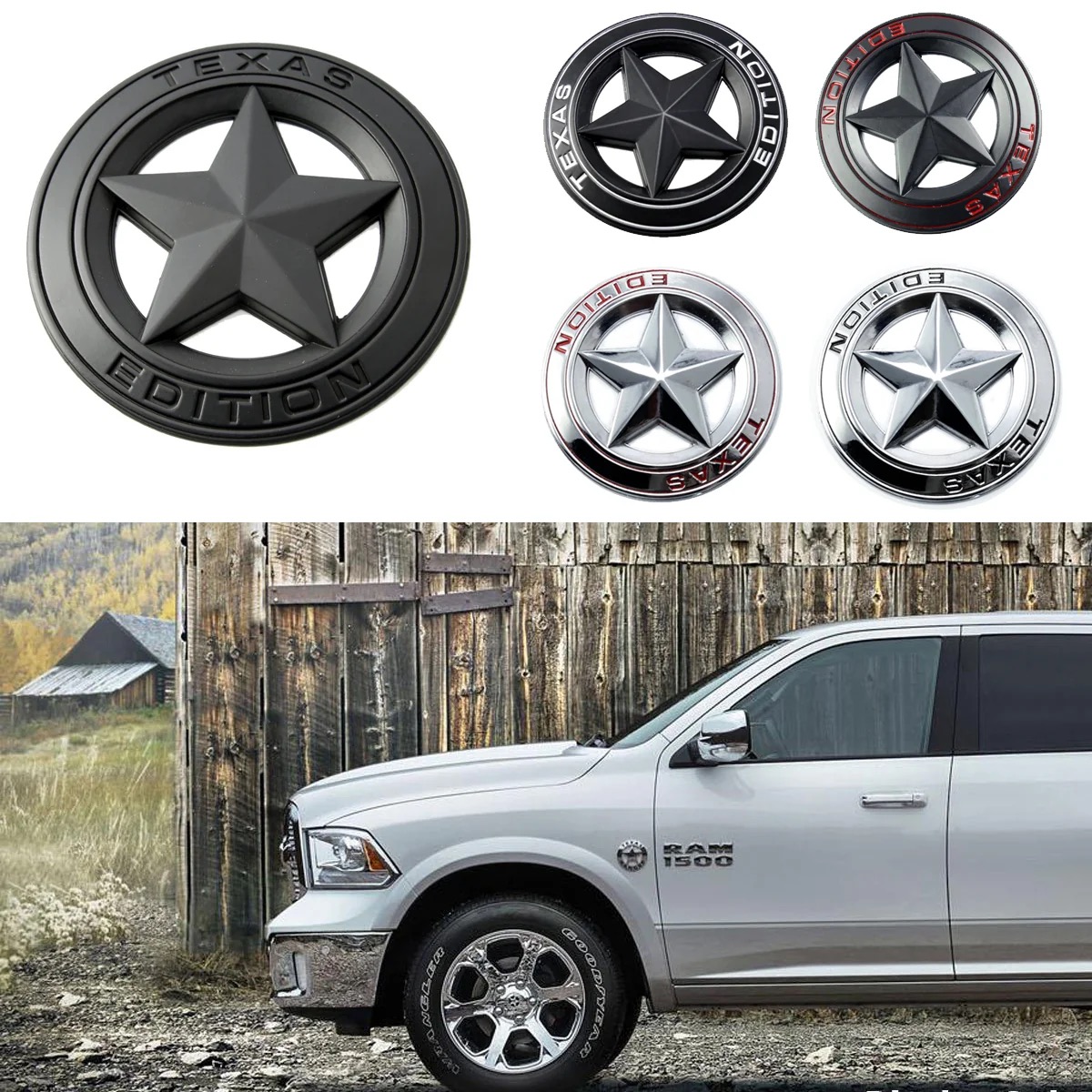 Round Metal Texas Car Sticker for Jeep Netby