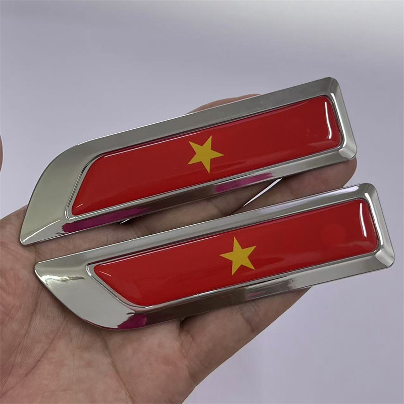 Knife Blade Shape National Flag Car Fender Side Sticker Netby