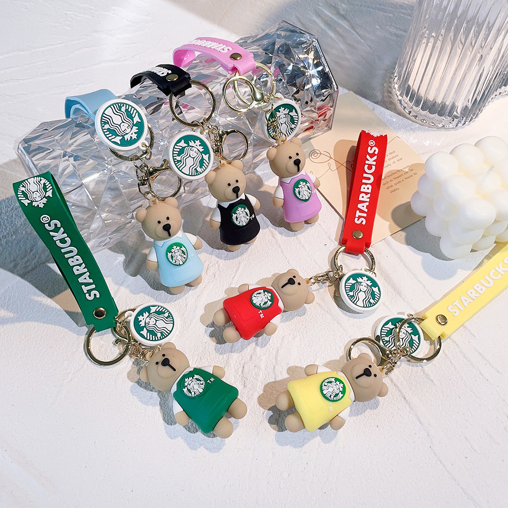 Creative STARBUCKS Bear Coffee Cup Keychain Keyring Netby