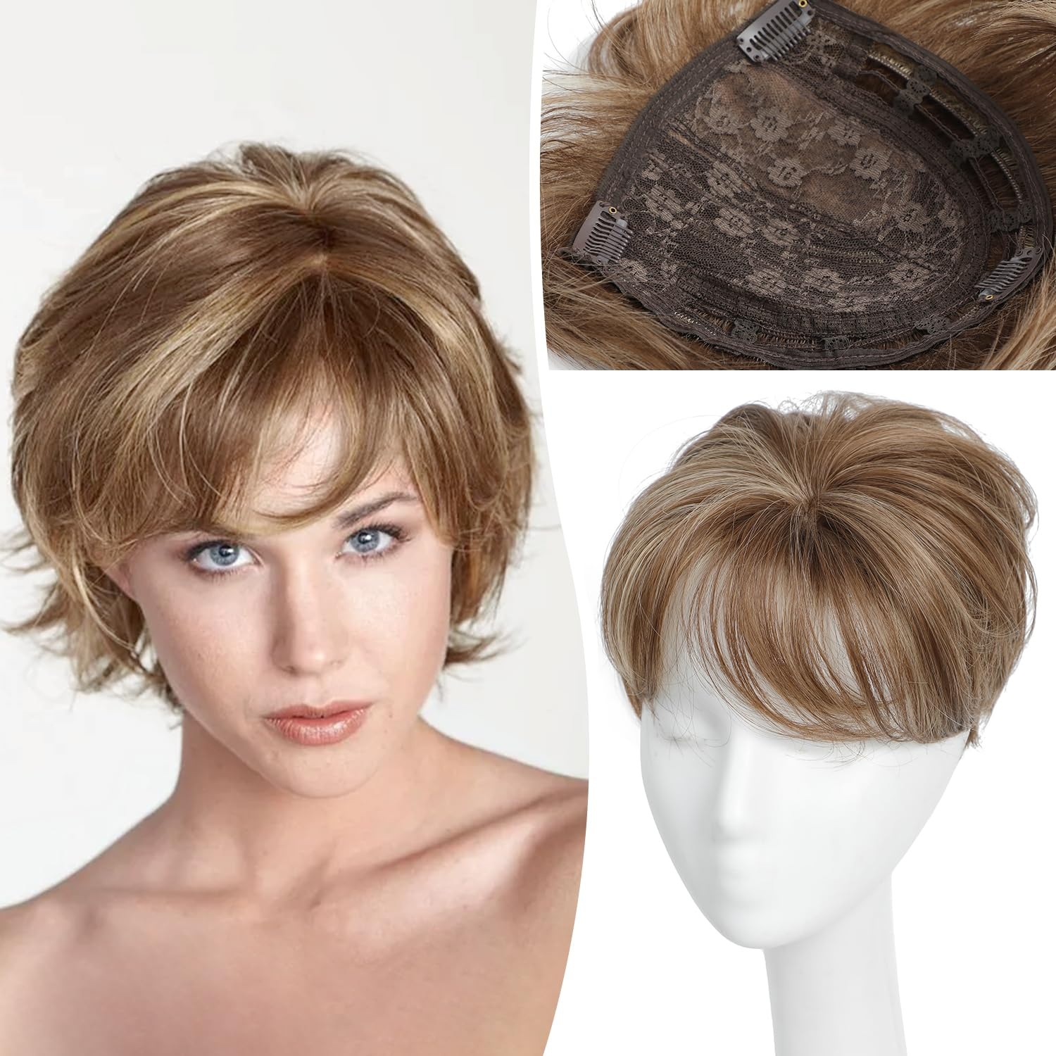 Short Wavy Synthetic Hair Bangs Netby