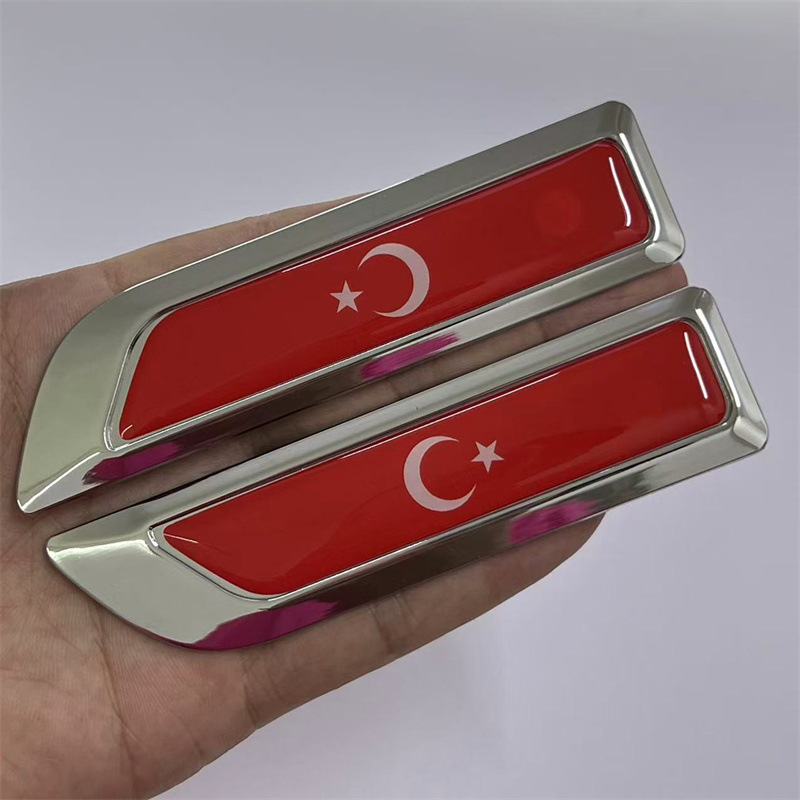 Knife Blade Shape National Flag Car Fender Side Sticker Netby