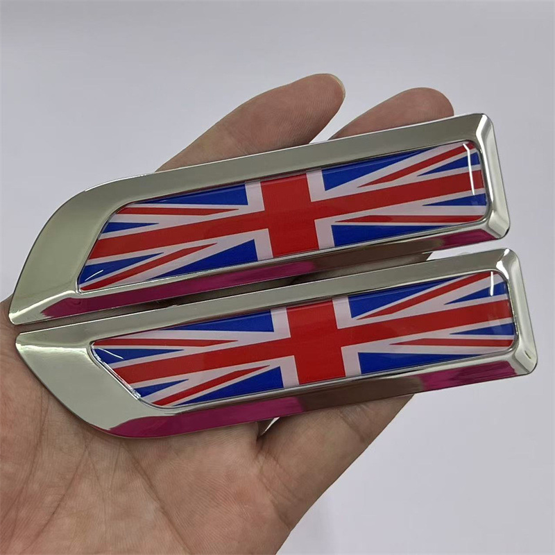 Knife Blade Shape National Flag Car Fender Side Sticker Netby