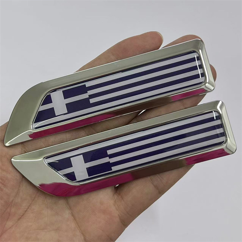 Knife Blade Shape National Flag Car Fender Side Sticker Netby