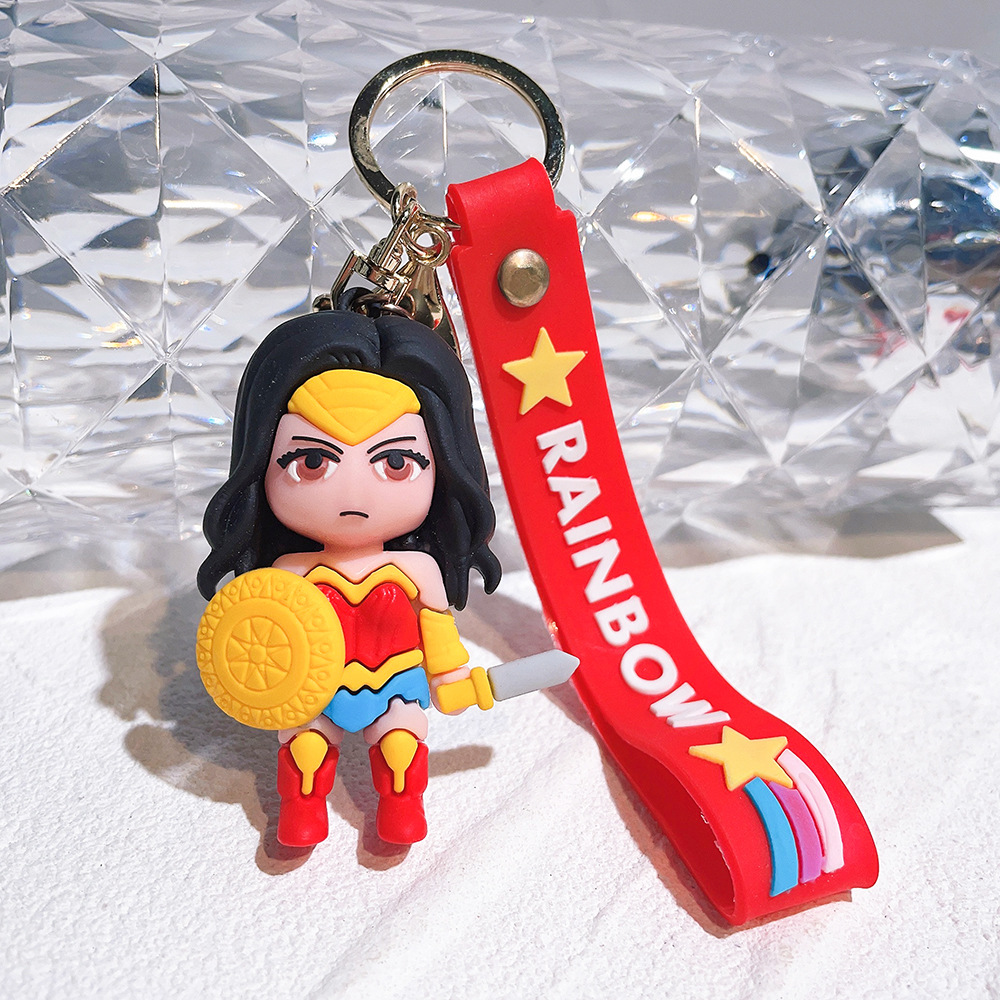 Movie Keychain Superman Batman Wonder Woman Flash Man Keychain Keyring Netby