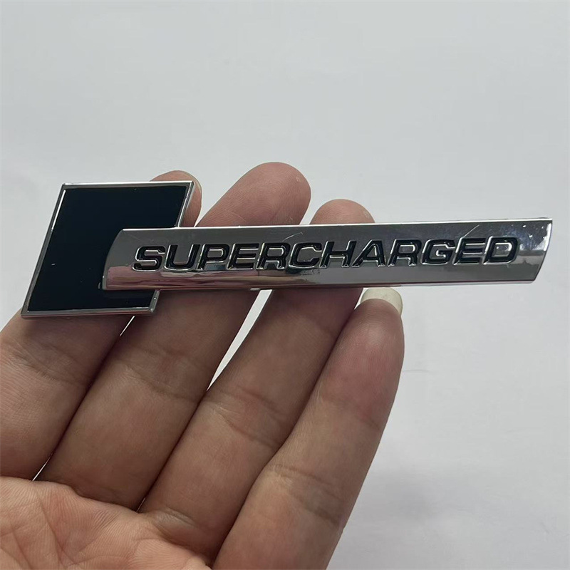 Metal SUPERCHARGED Car Sticker Netby