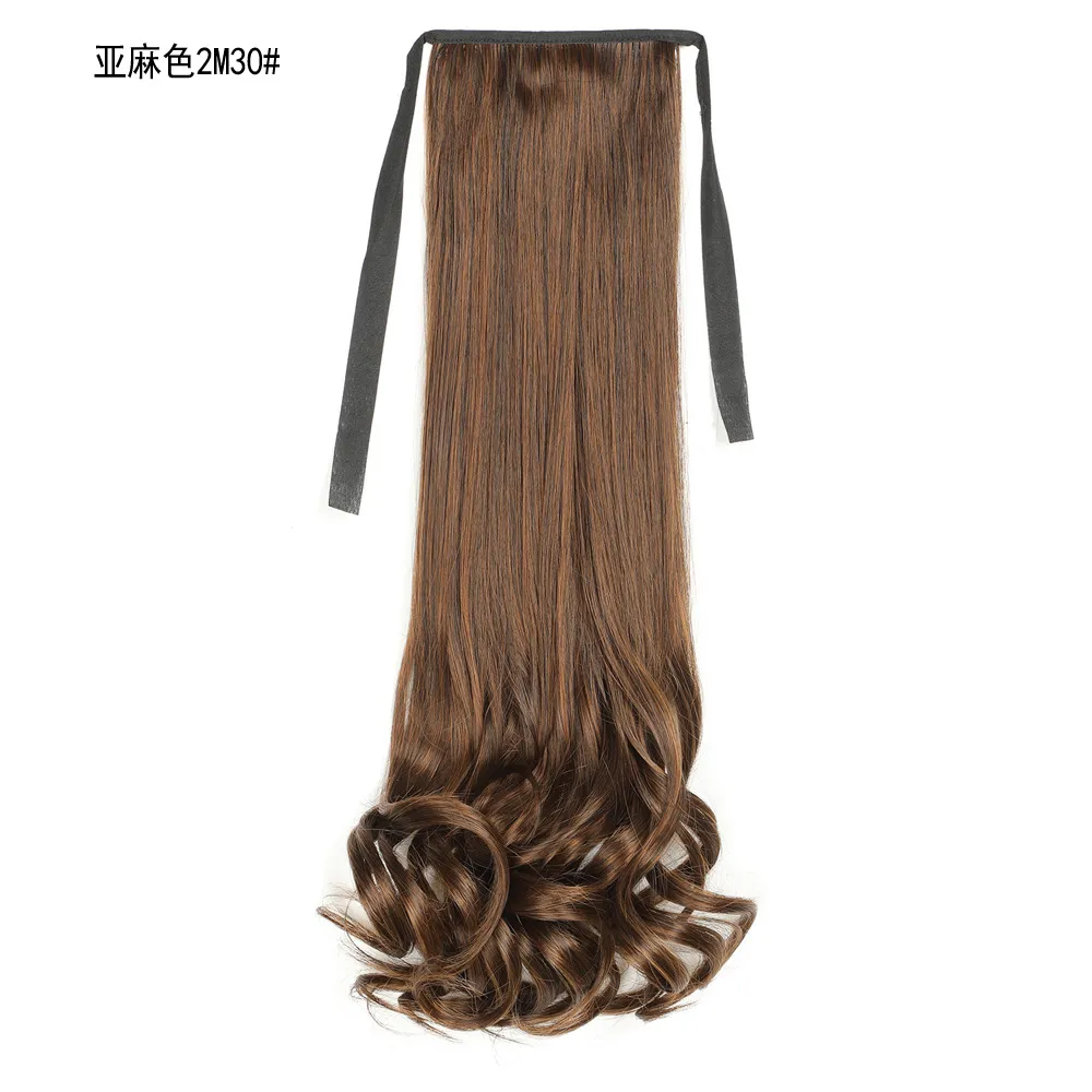 58cm Pear Blossom Tie Style Ponytail High Temperature Synthetic Fiber Wavy Netby