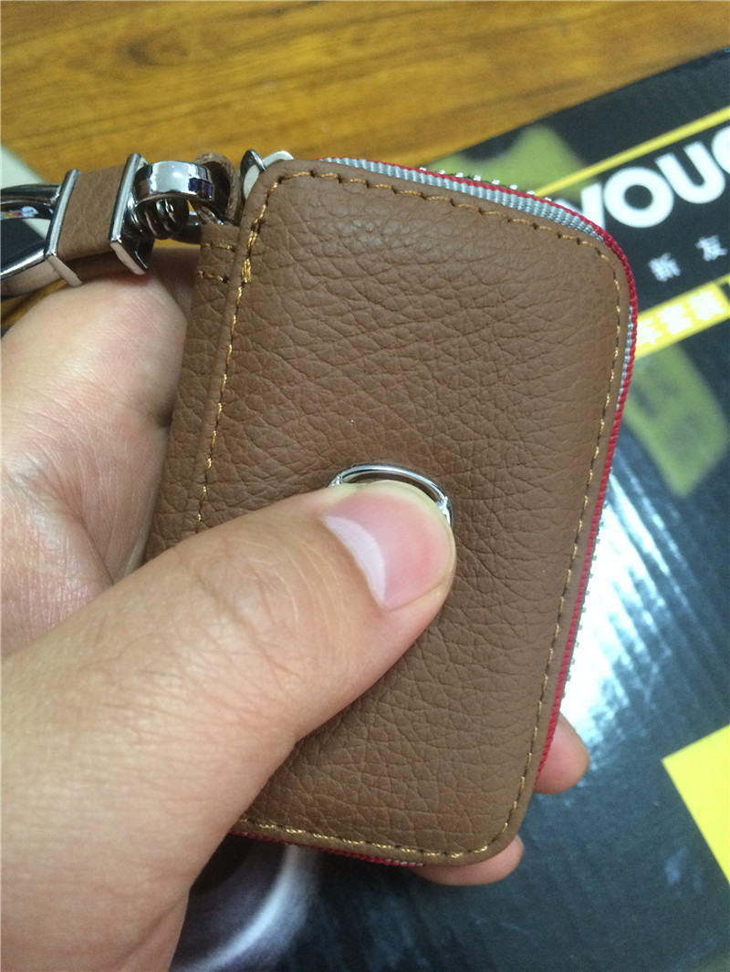 Brown Color Leather Car Remote Key Wallet for KIA AUDI BENZ BMW BUICK PORSCHE VW VOLVO JAGUAR CHEVROLET FORD Netby