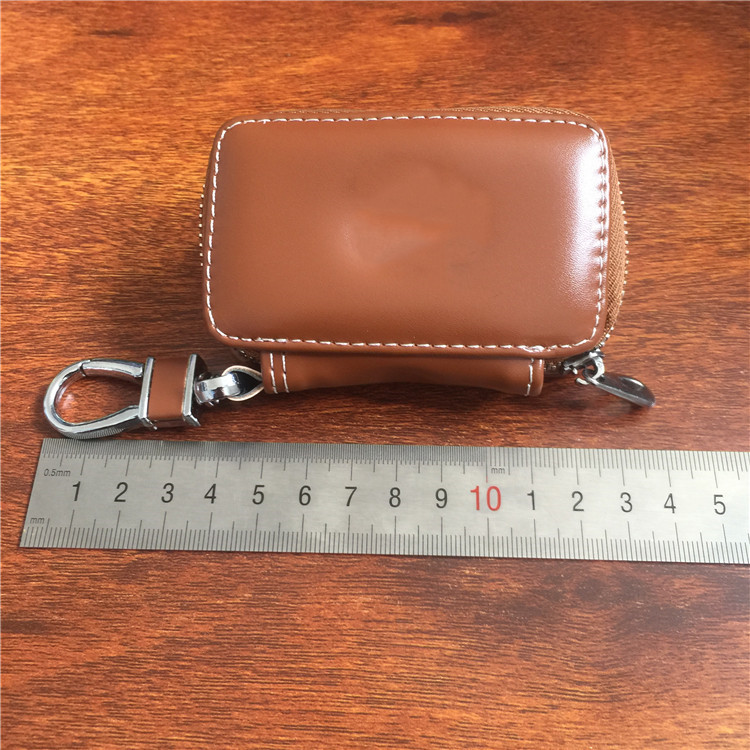 Brown Color Leather Car Remote Key Wallet for KIA AUDI BENZ BMW BUICK PORSCHE VW VOLVO JAGUAR CHEVROLET FORD Netby