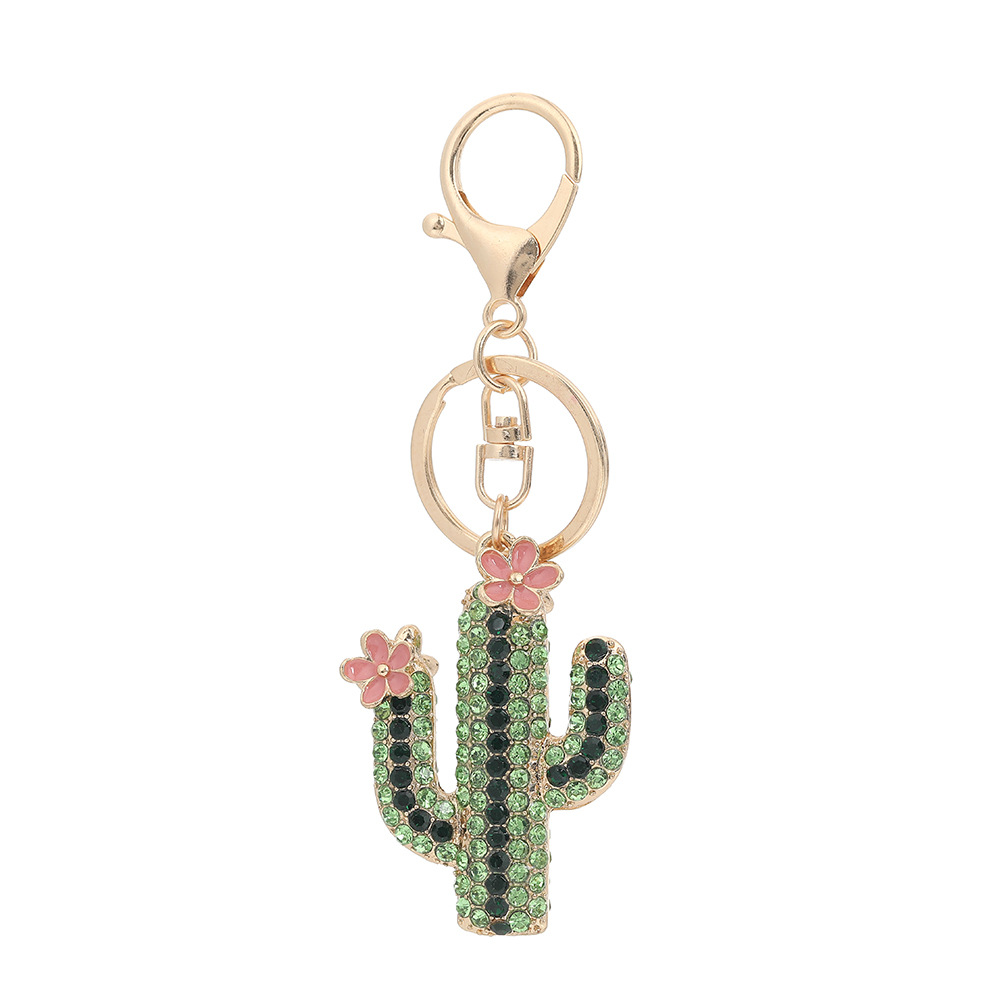 Rhinestone Cactus Keychain Keyring Netby