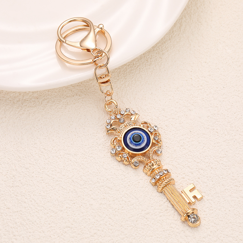 Rhinestone Devil's Eye Keychain Keyring Netby