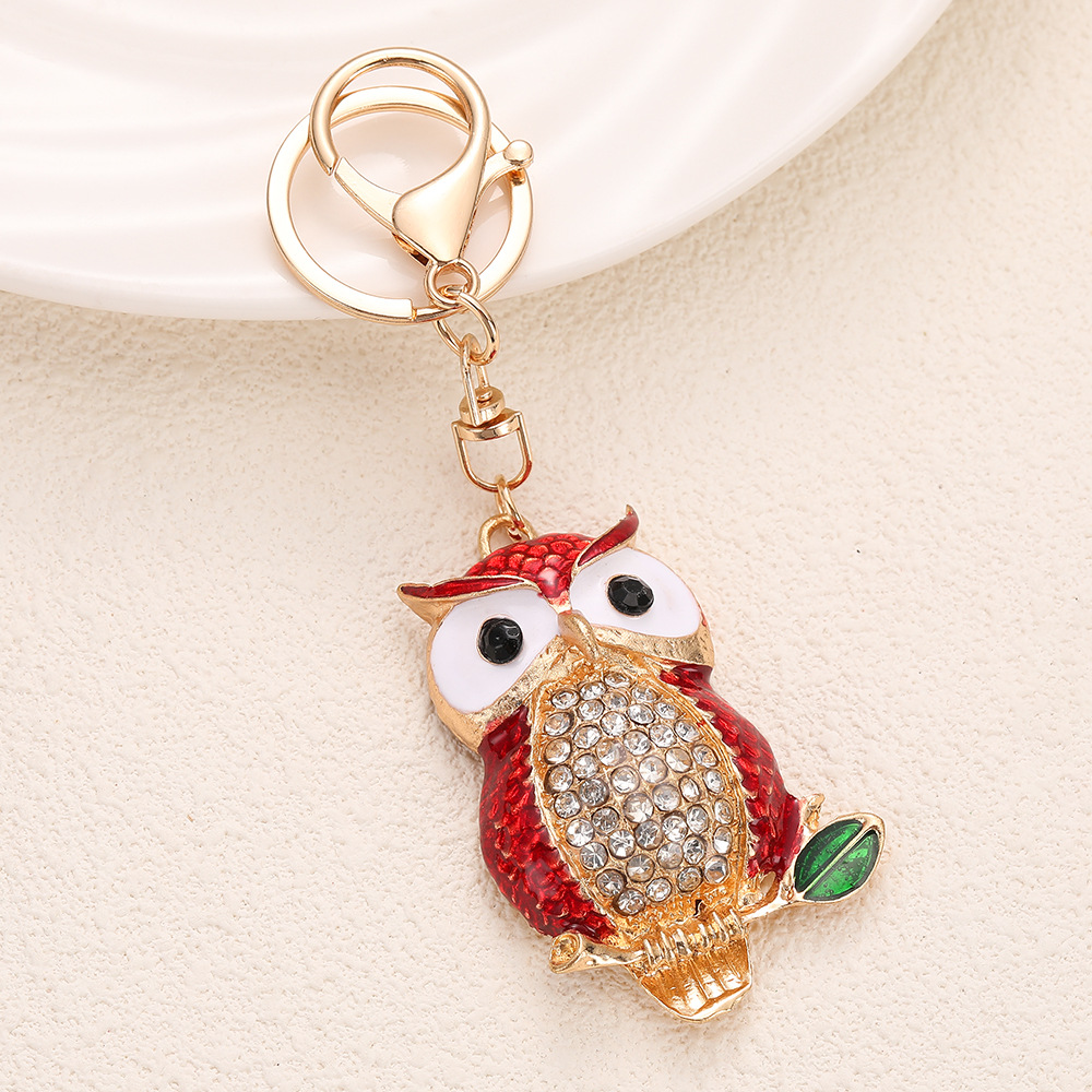 Rhinestone OWL Keychain Keyring Netby