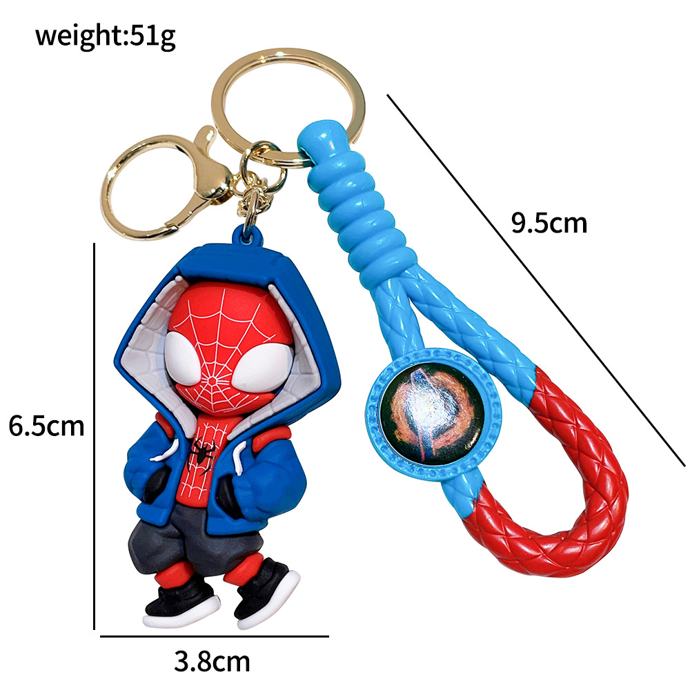 Movie Marvel Avengers Keychain Keyring Netby Captain America Thor Ironman Spiderman Deadpool Batman