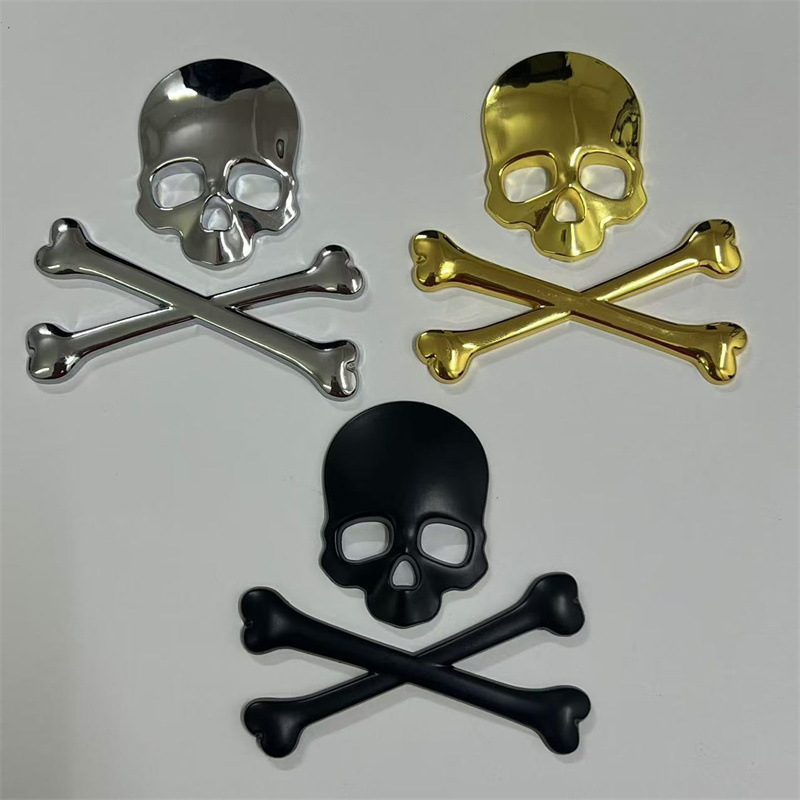 Metal Skull Car Sticker Netby