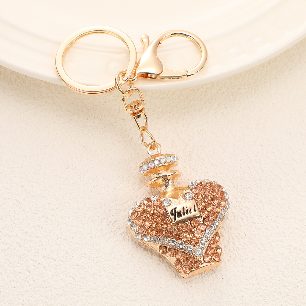 Rhinestone Perfume Bottle Keychain Keyring Netby