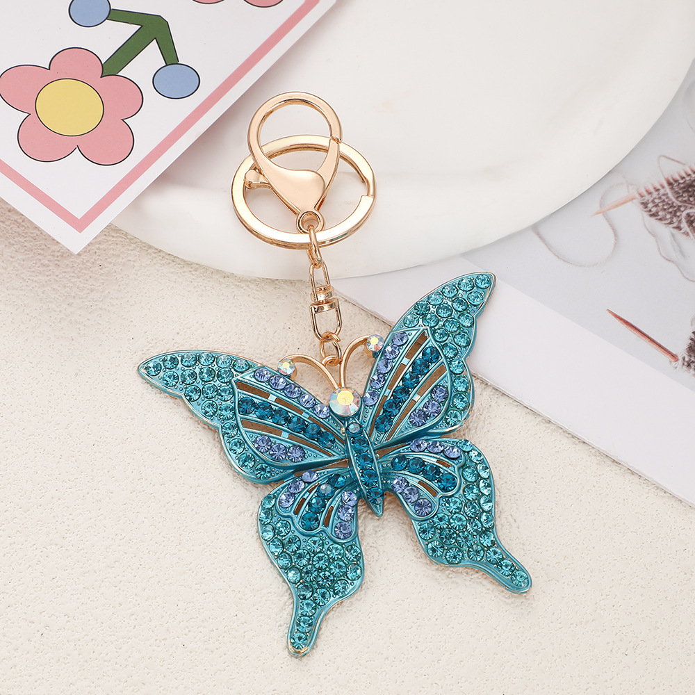 Rhinestone Butterfly Keychain Keyring Netby