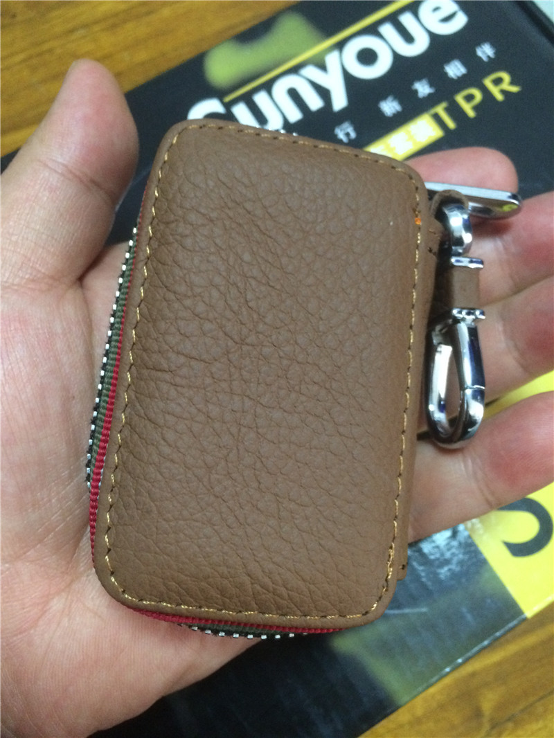 Brown Color Leather Car Remote Key Wallet for KIA AUDI BENZ BMW BUICK PORSCHE VW VOLVO JAGUAR CHEVROLET FORD Netby