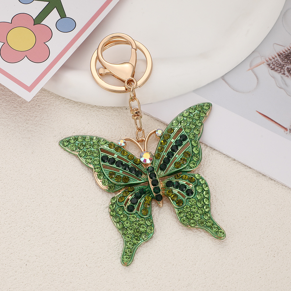 Rhinestone Butterfly Keychain Keyring Netby